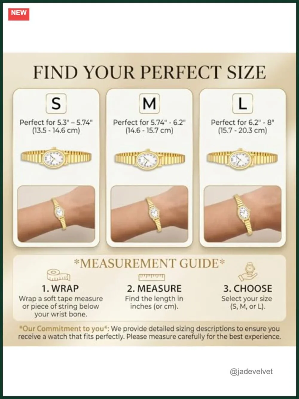 Women's Gold Expansion Band Watch Japanese Quartz Water Resistant